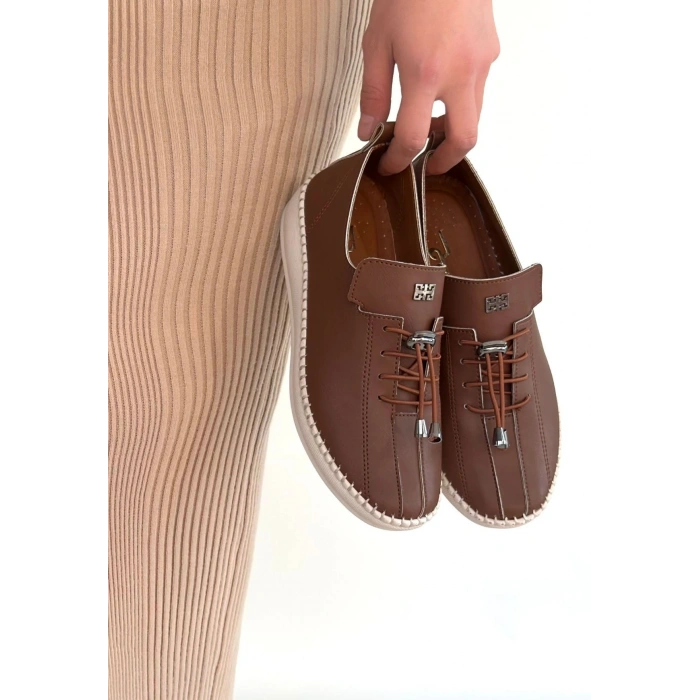 Warte Taba Deri Bağcıklı Spor Ayakkabı