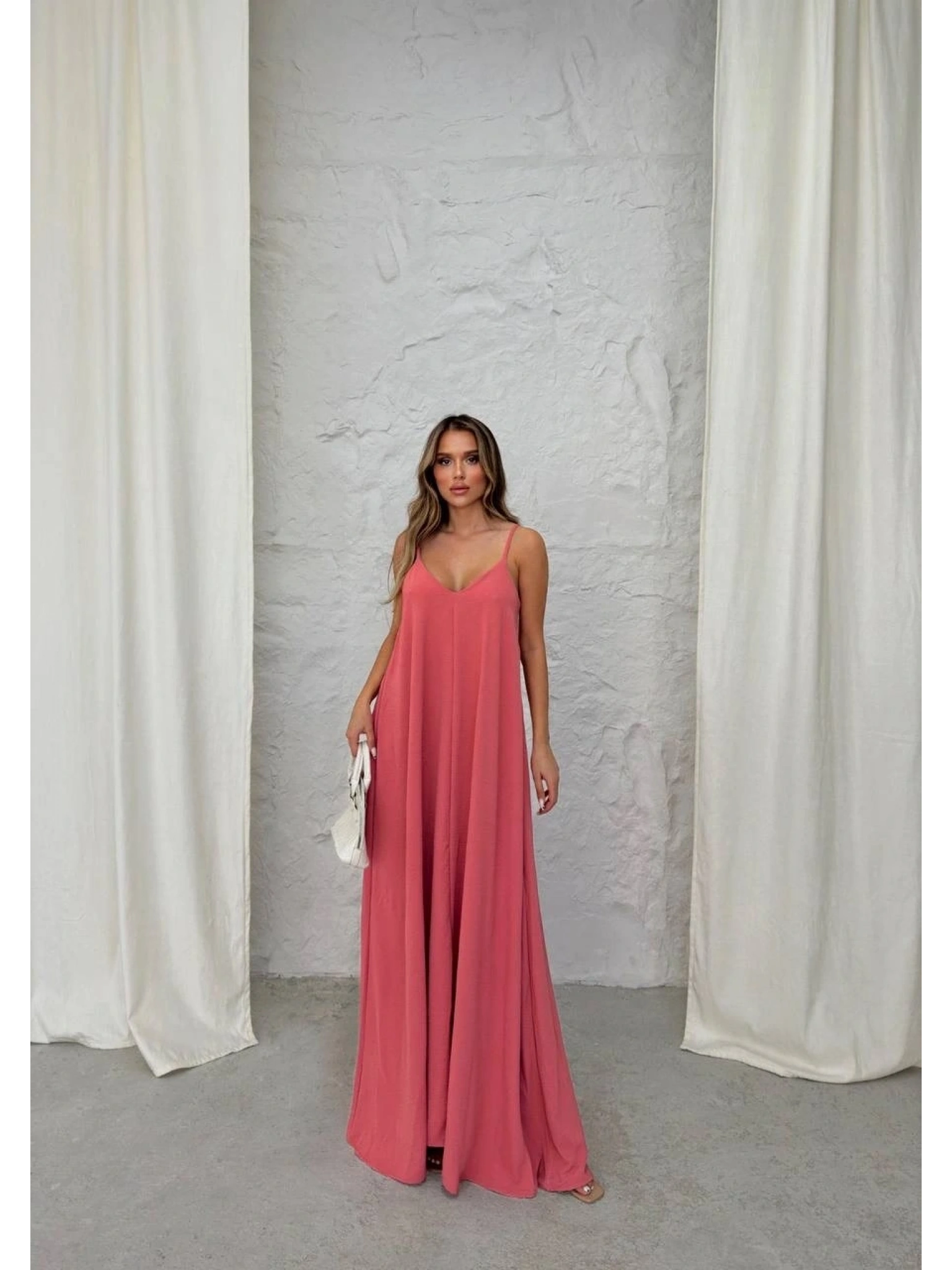 Aerobin uzun elbise pembe pt