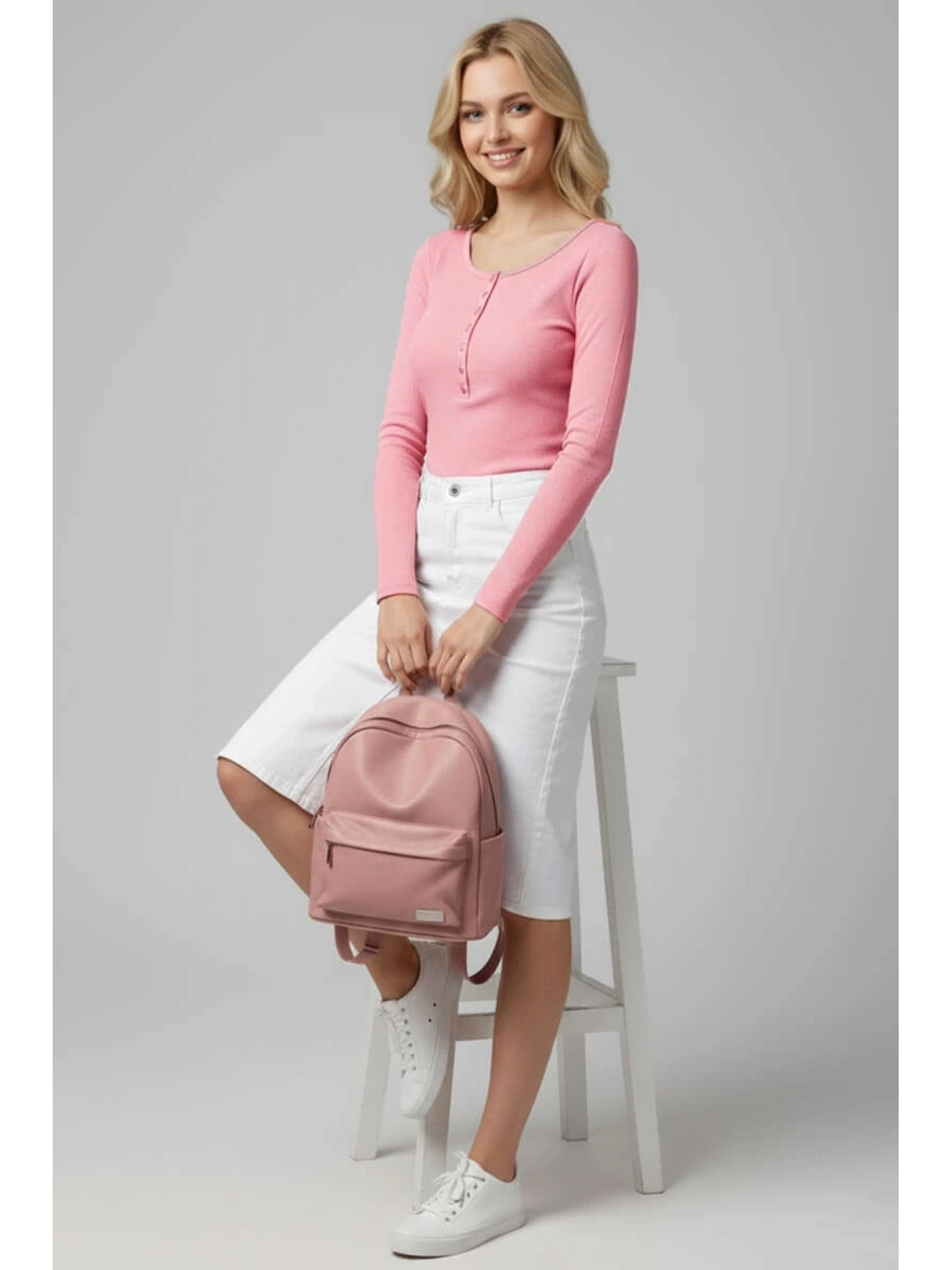 Çıtçıt Detaylı Bluz Pembe T4343