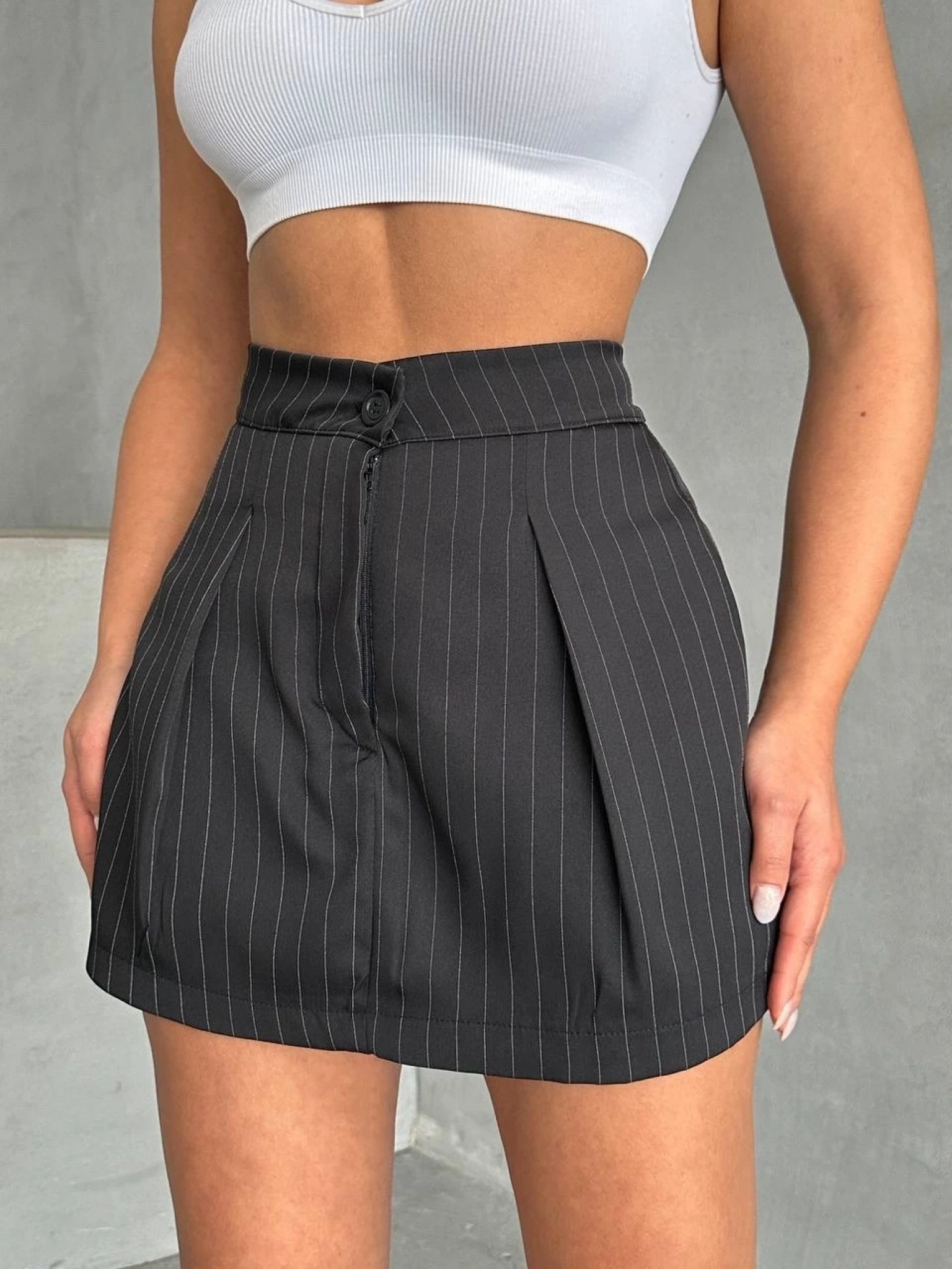 Çizgili şort etek