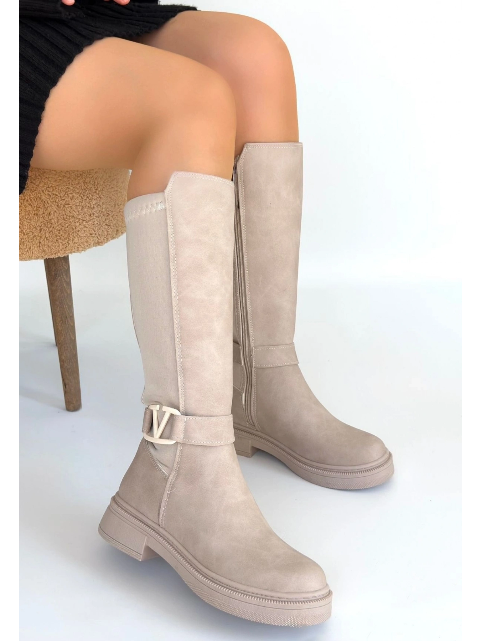 Diona Bej Nubuk Çizme