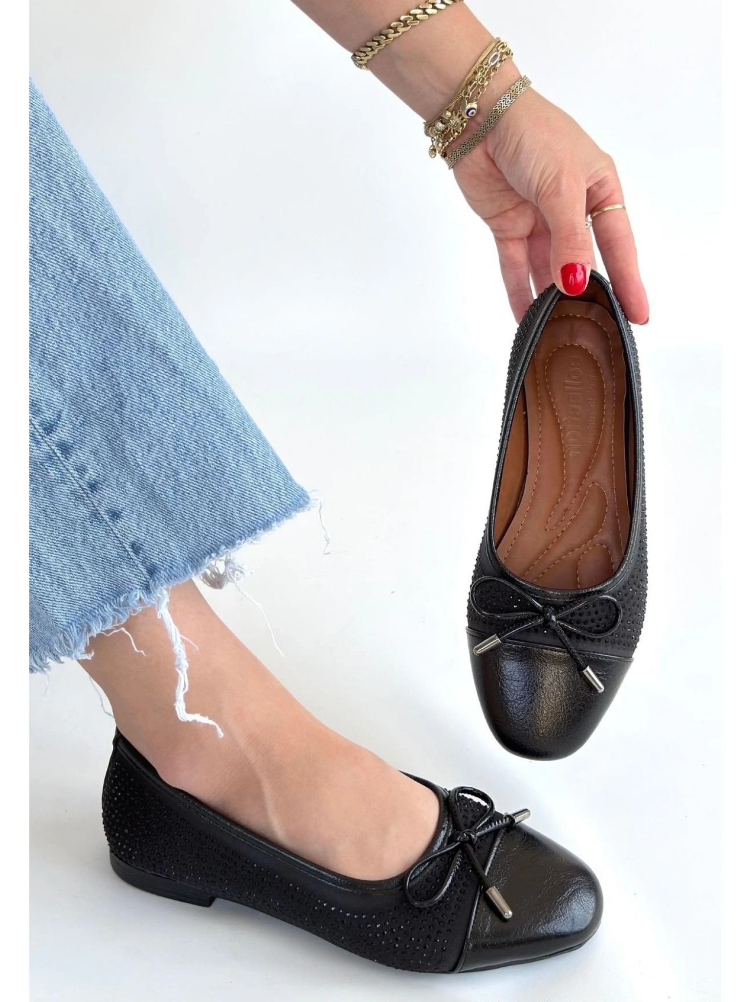 Etya Siyah Cilt Babet Ayakkabı