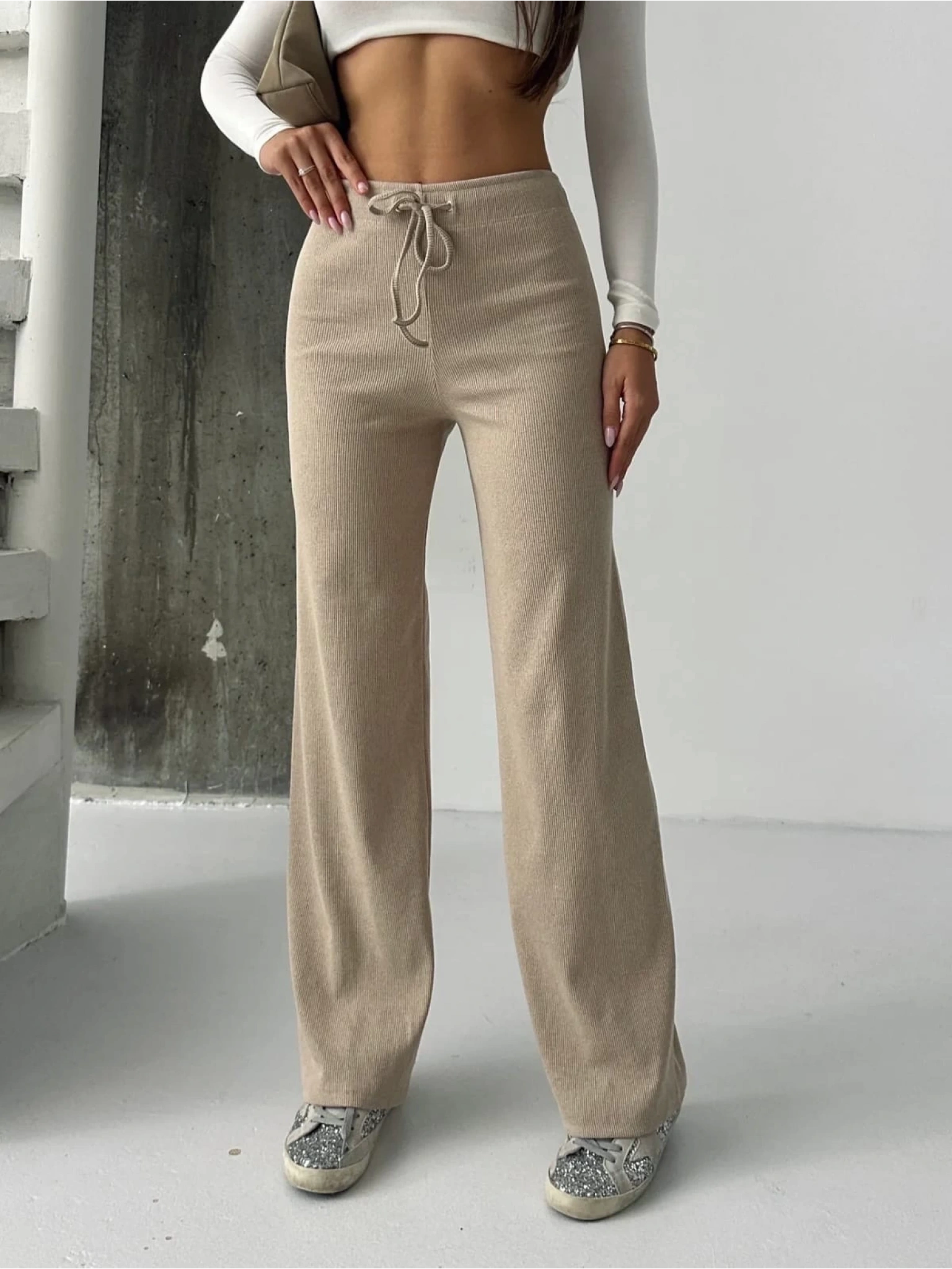 Fit comfort bej salaş pantolon A6011