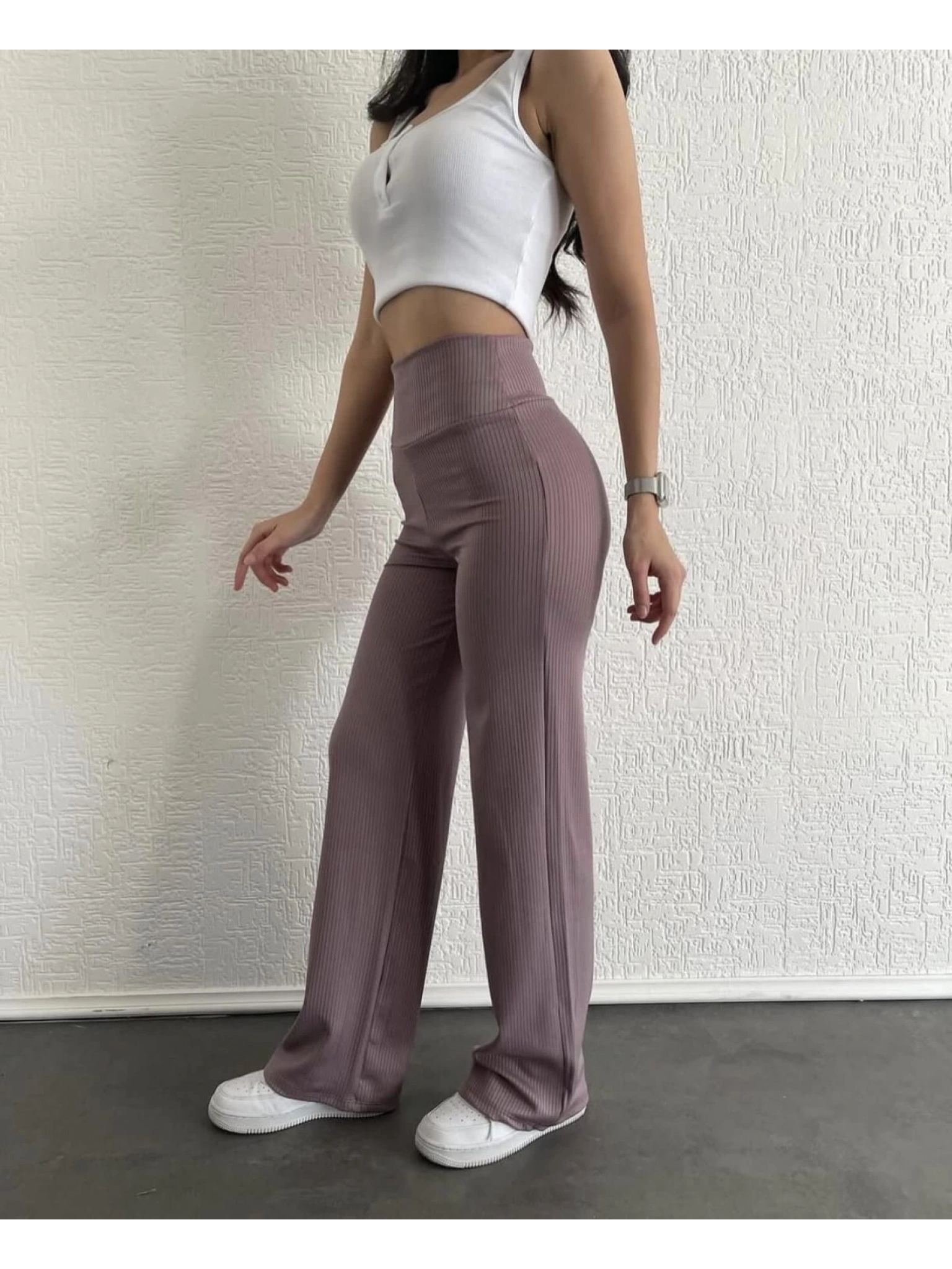 fitilli palazzo pantolon sütlükahve