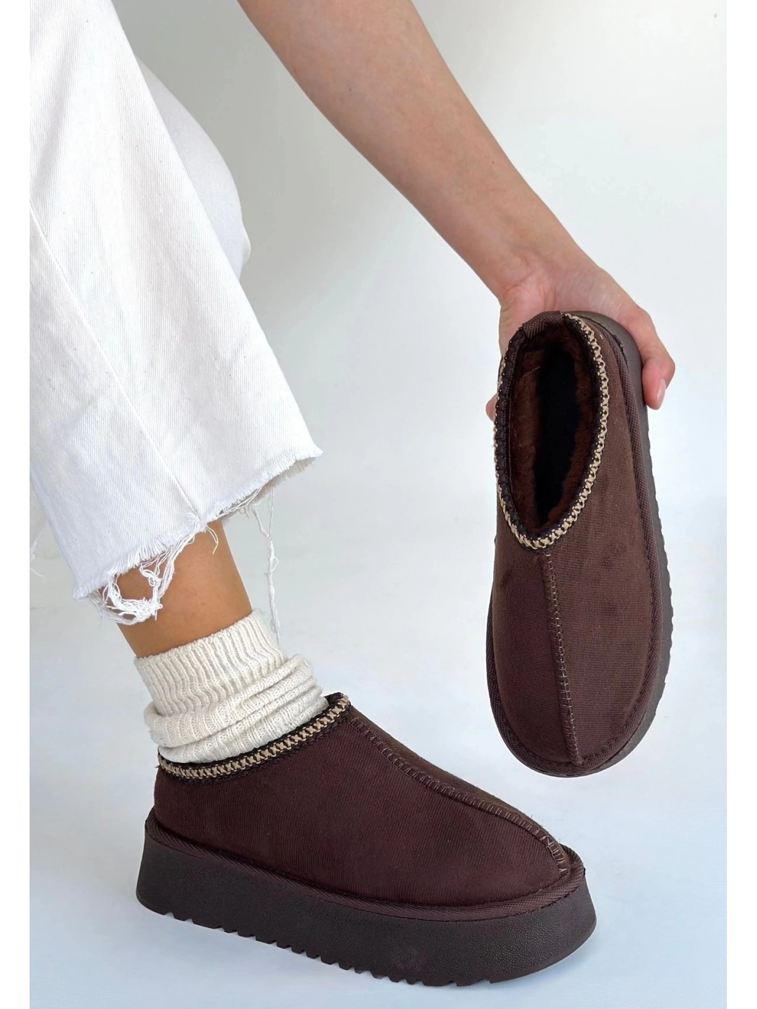 Foyk Kahverengi Süet Bot