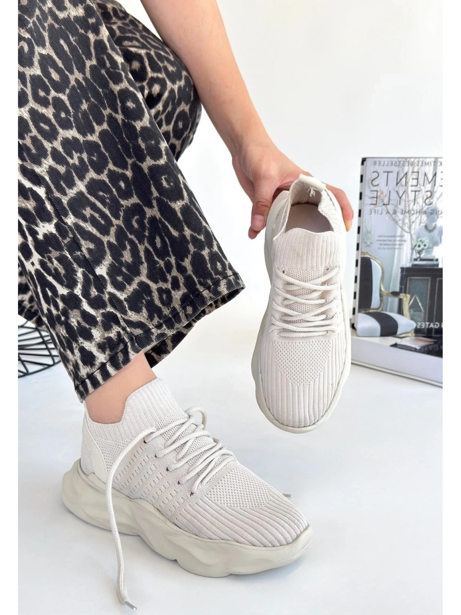 Henta Bej Triko Bağcıklı Spor Ayakkabı