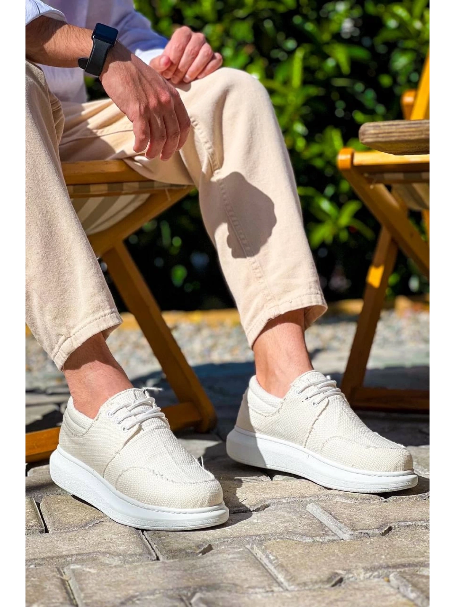 KB-042  Kuback Bağcıklı Beyaz Günlük Erkek Ayakkabı