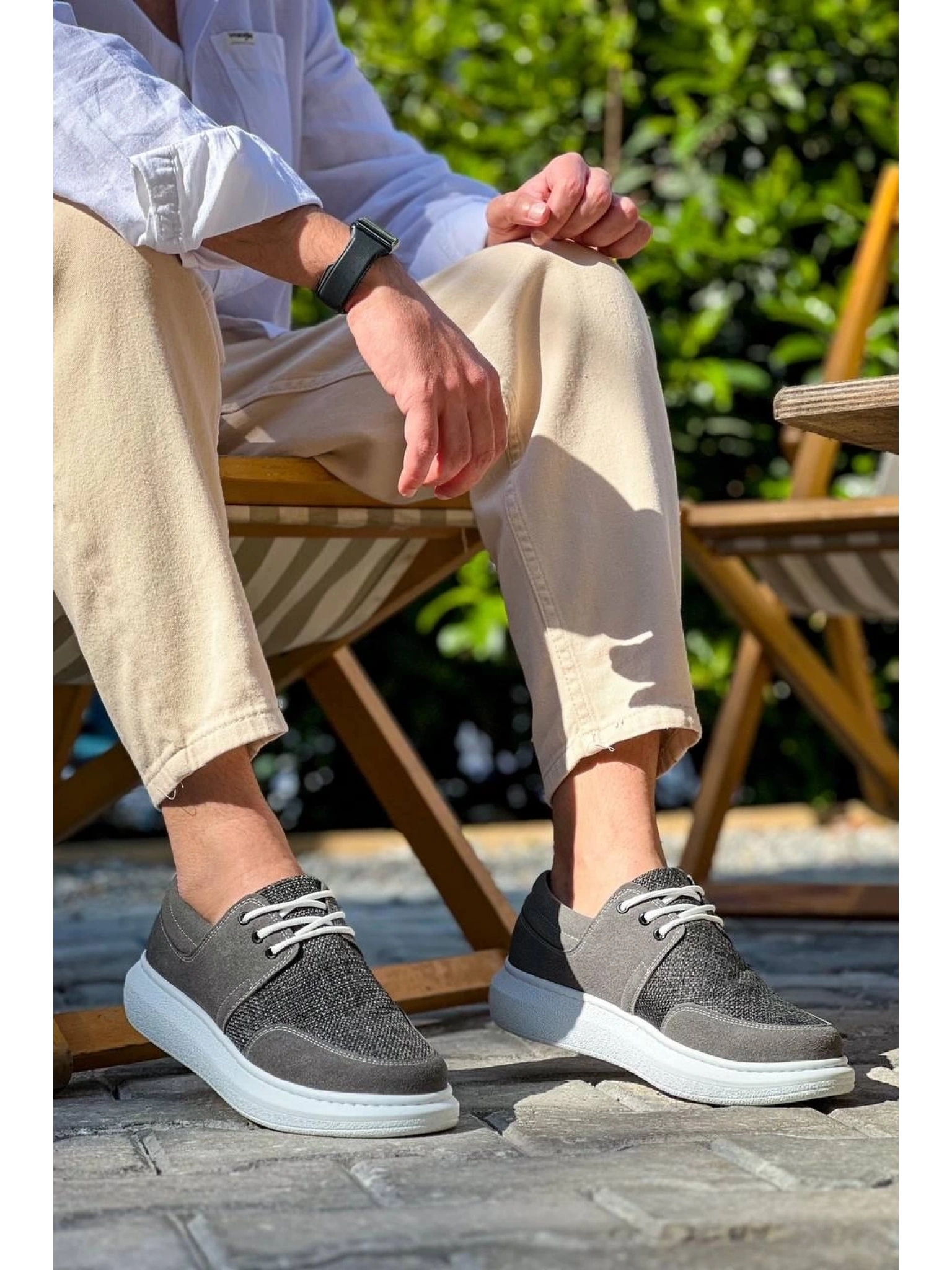 KB-042  Kuback Bağcıklı Gri Günlük Erkek Ayakkabı