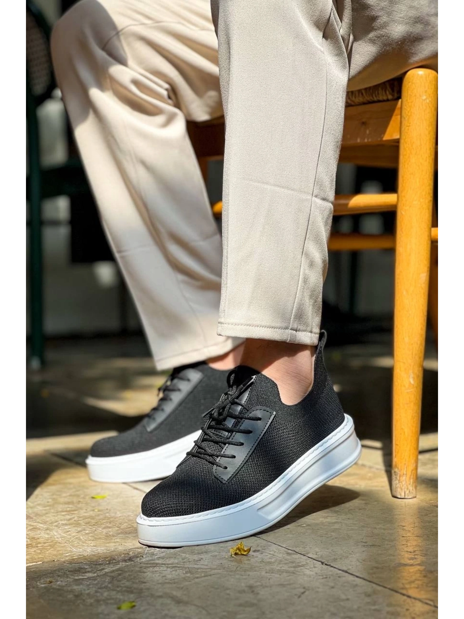 KB-116 Kuback Siyah Triko Bağcıklı  Günlük Erkek Ayakkabı