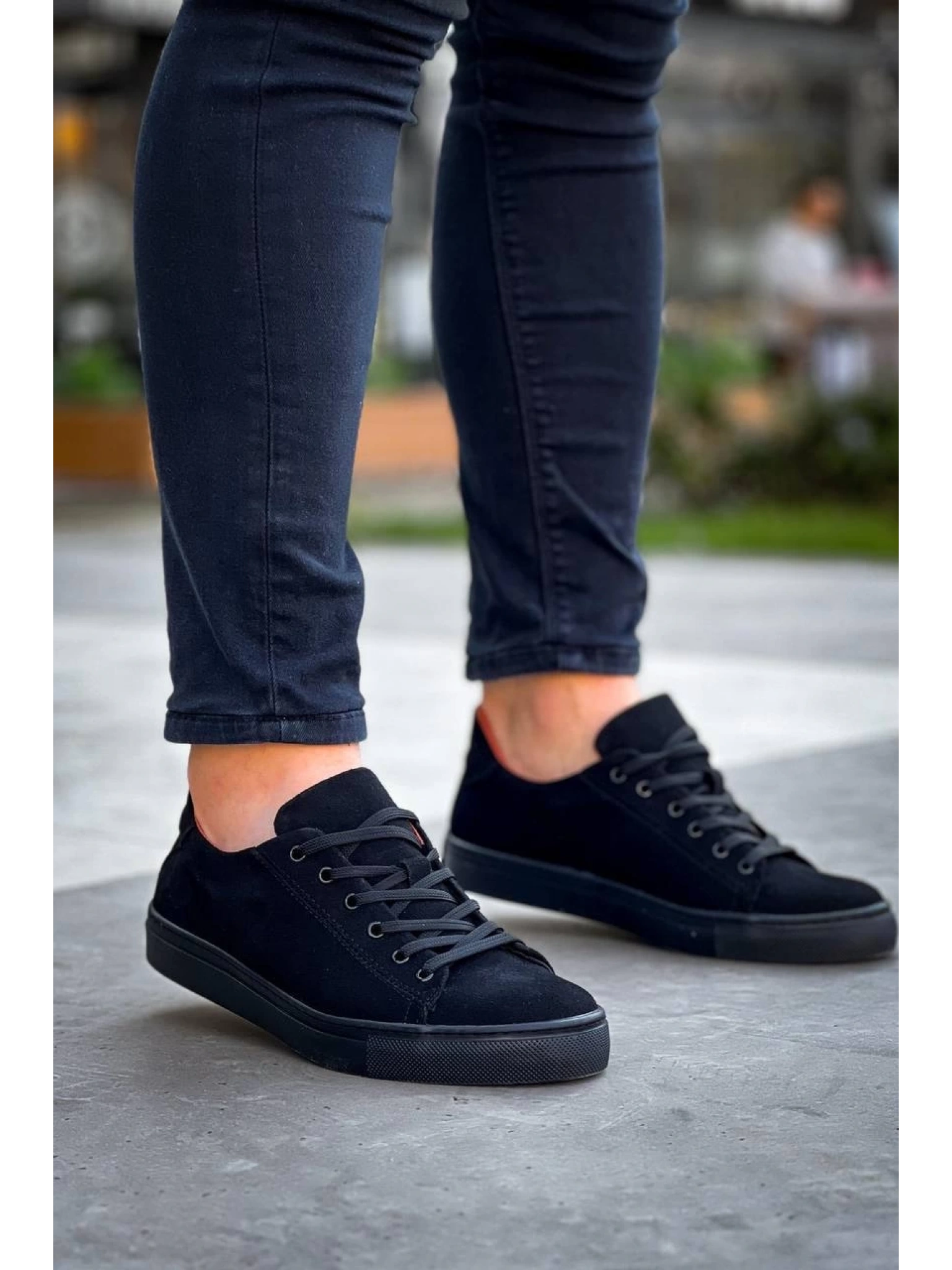 KB-122   Kuback Siyah Süet Siyah Yüksek Taban Bağcıklı Günlük Erkek Ayakkabı