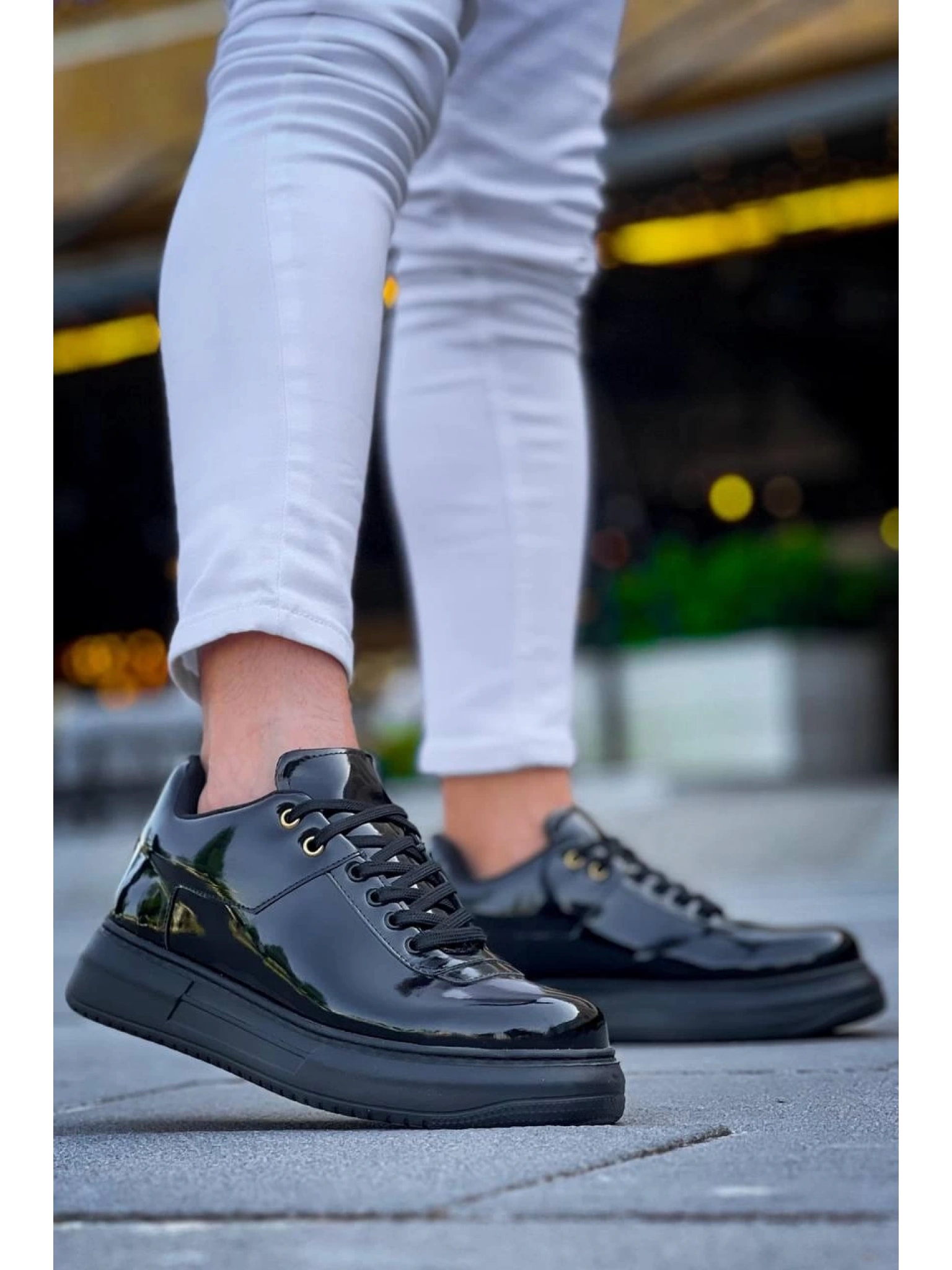 KB-X20 Kuback Kömür Rugan  Günlük Erkek Ayakkabı