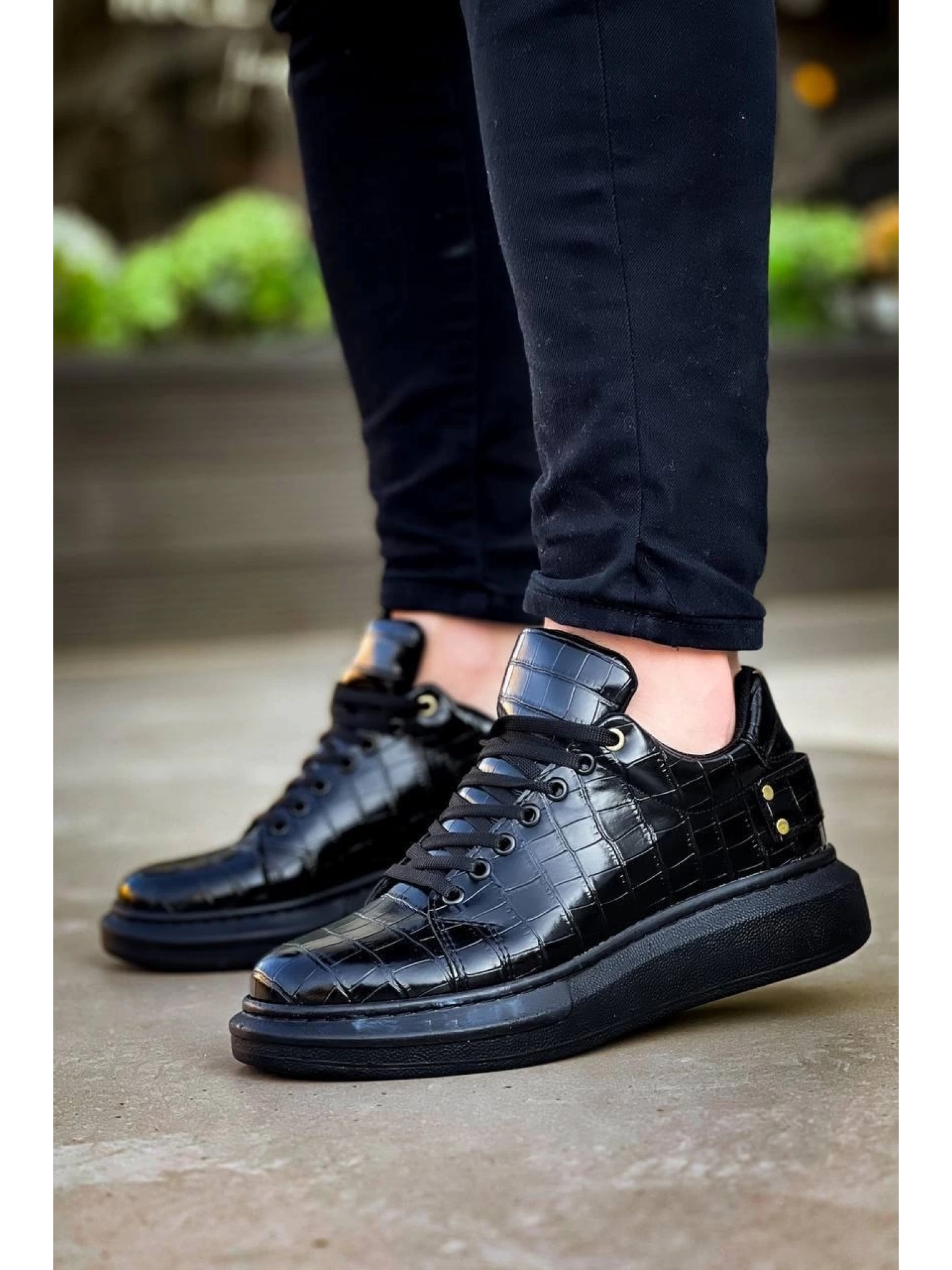 KB047  Kuback Kömür Crocodile Günlük Erkek  Ayakkabı