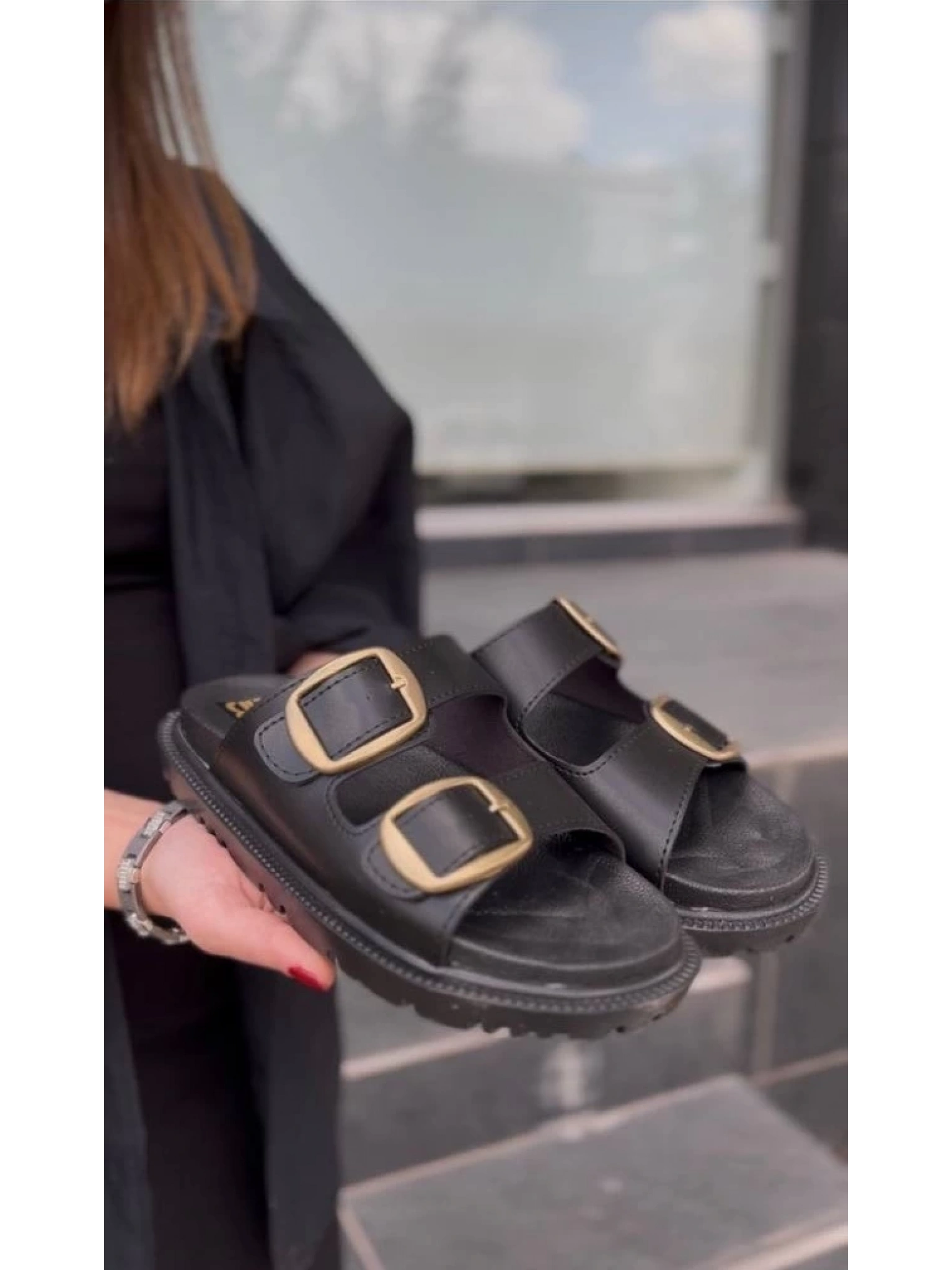 KBTX-1 Kuback Siyah Günlük Kadın Terlik