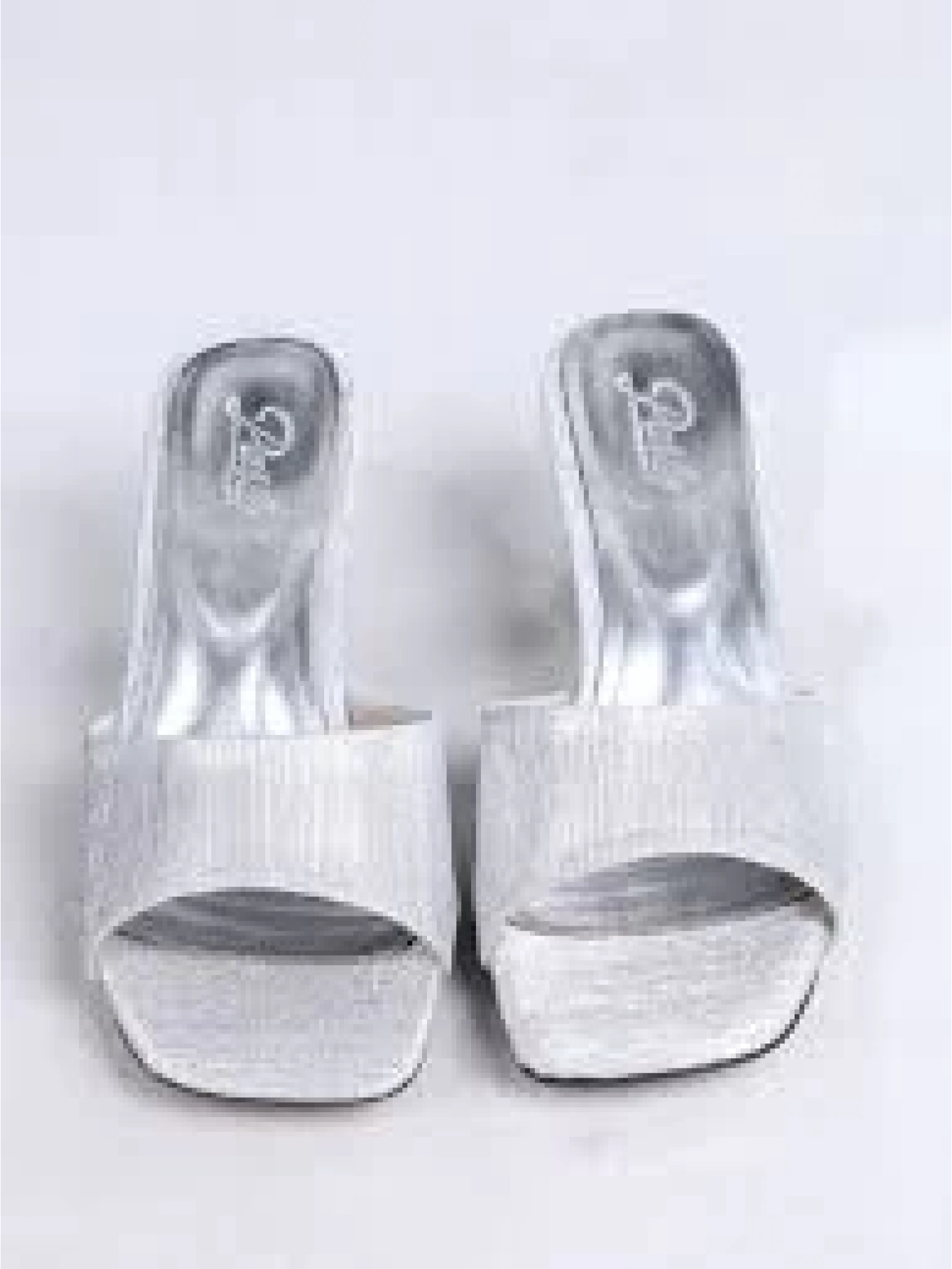 Luart Gümüş Simli Topuklu Terlik