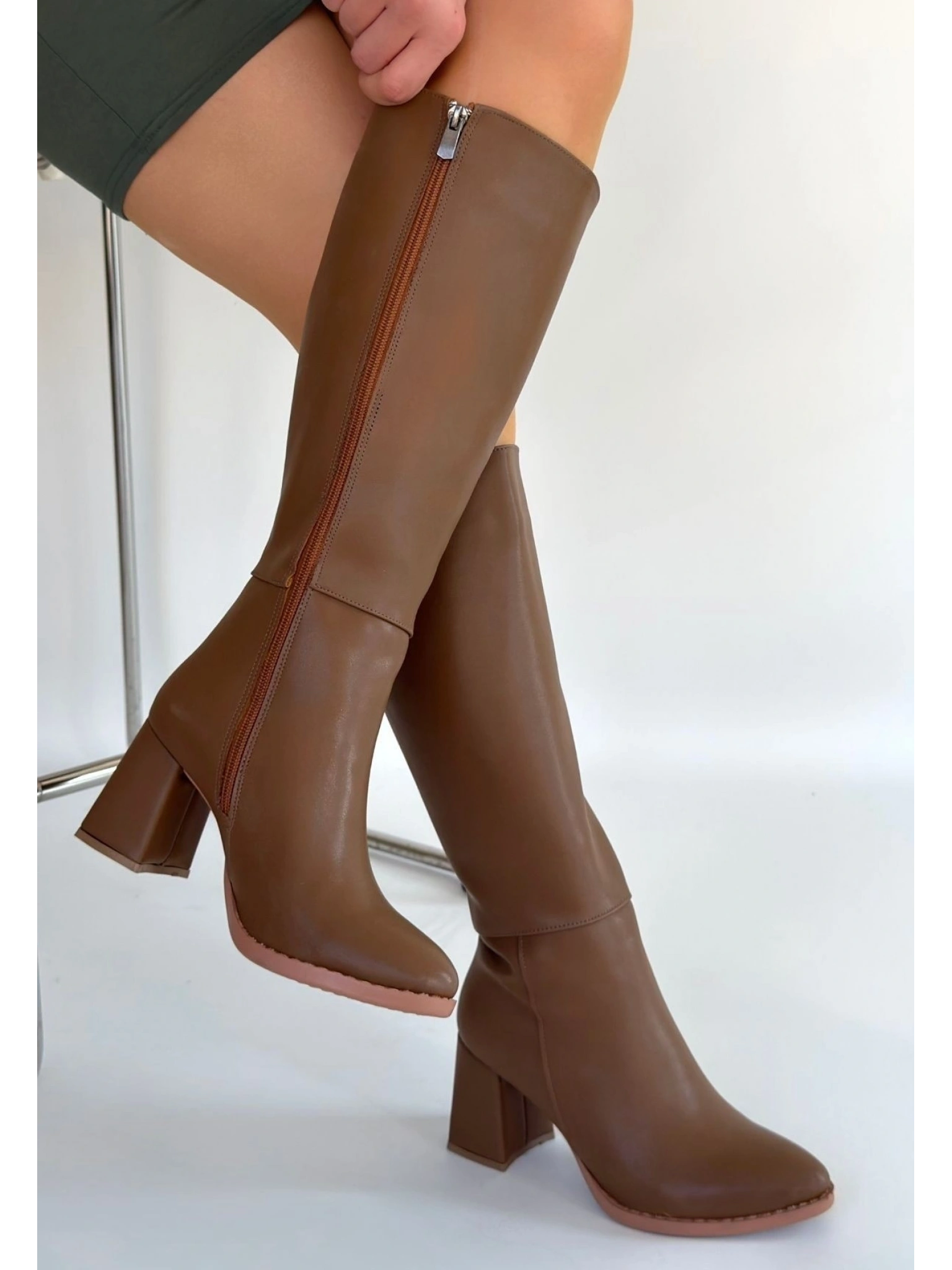 Morena Vizon Cilt BejTopuklu Çizme