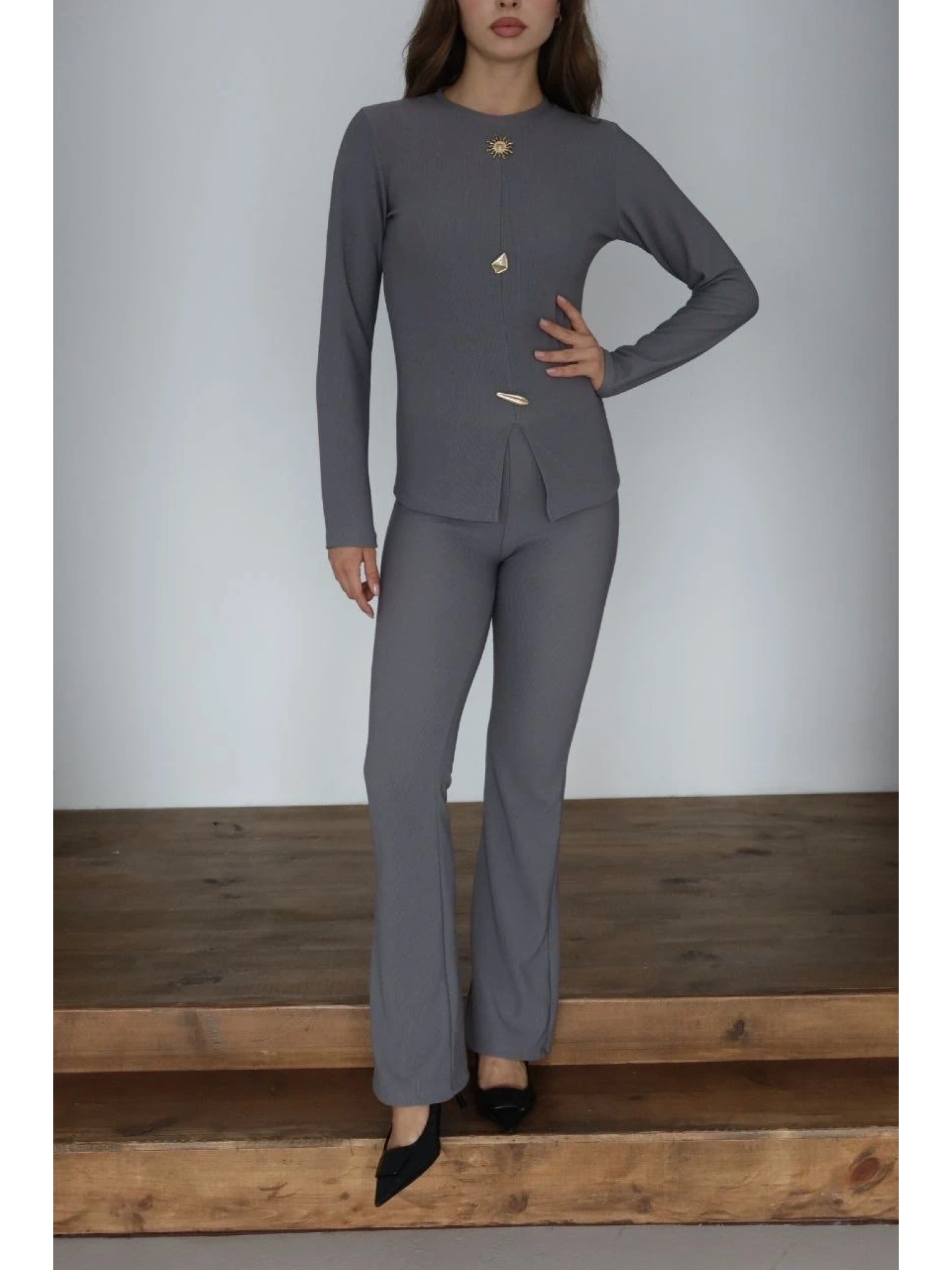 Ottoman alt üst takım gri pt510442