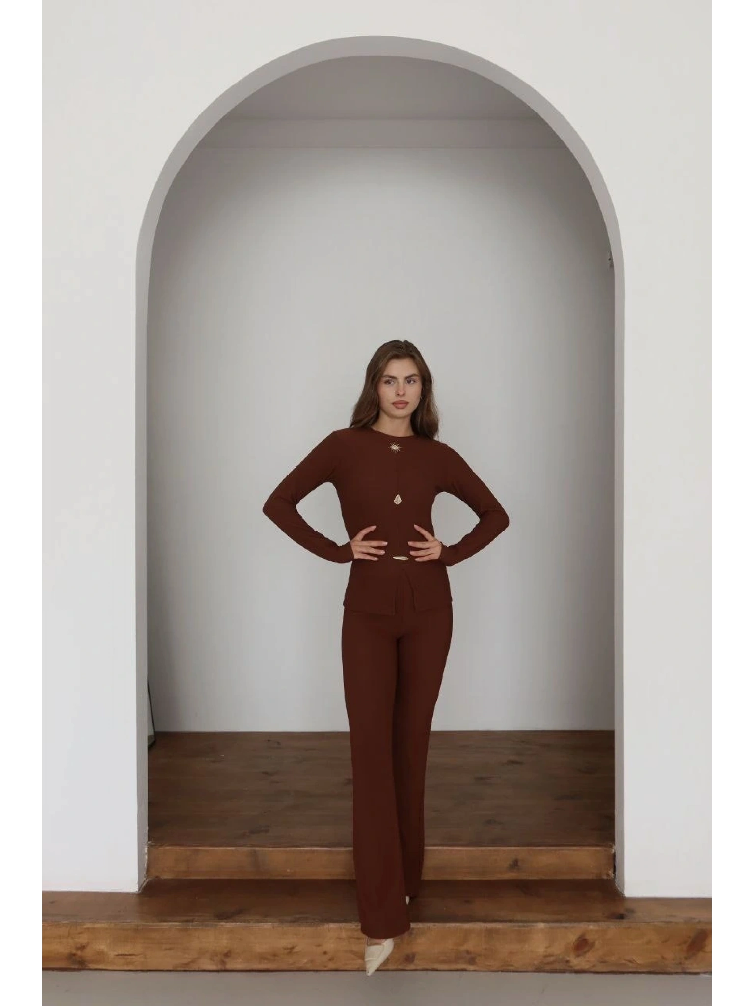 Ottoman alt üst takım kahve pt510442