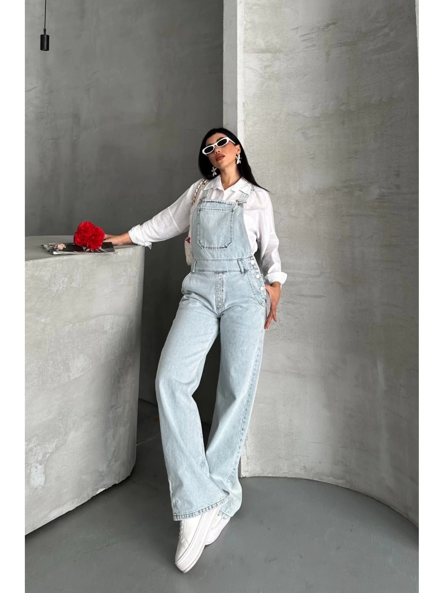 Pantolon kar yıkama salopet mavi d2514