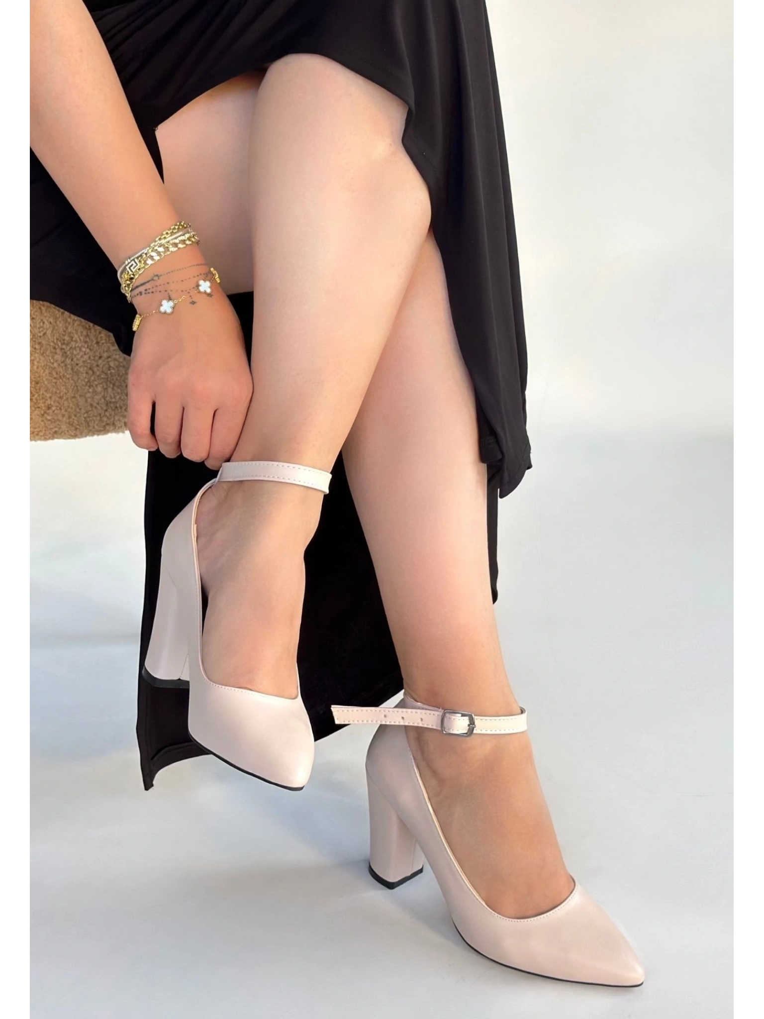 Rity Bej Cilt Topuklu Ayakkabı