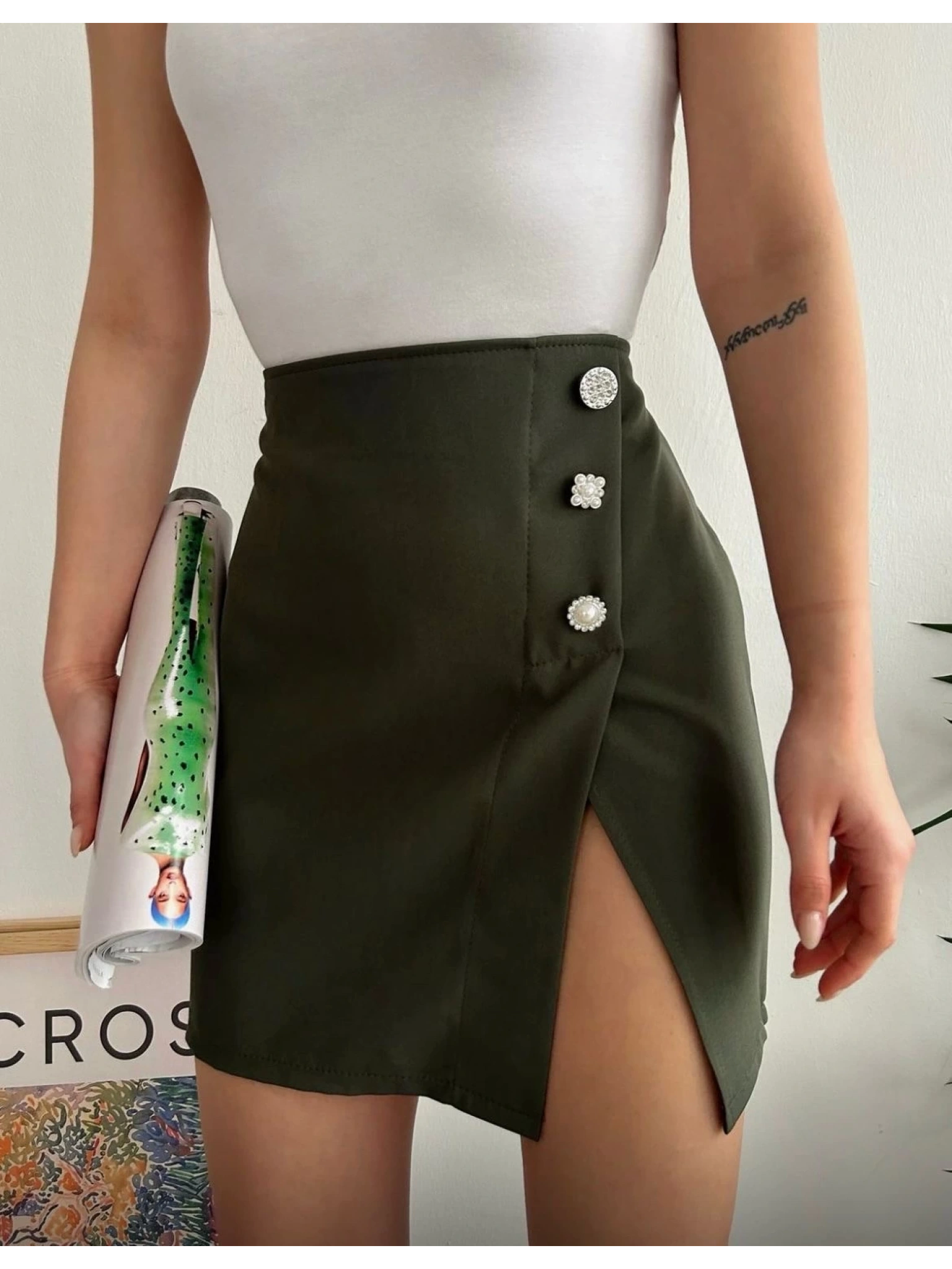 Üç taşlı mini etek