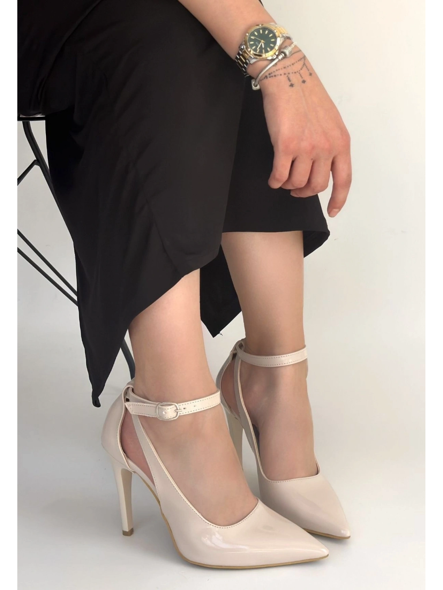 Wenni Bej Rugan Stiletto Ayakkabı