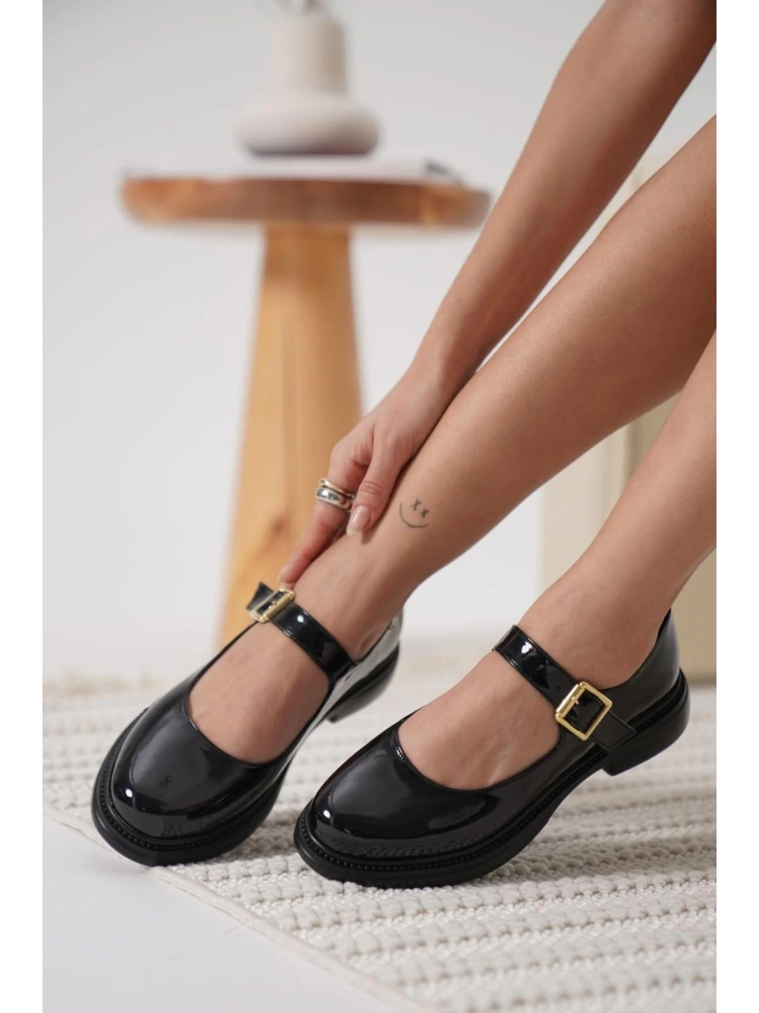 Yokox Siyah Rugan Oxford Ayakkabı