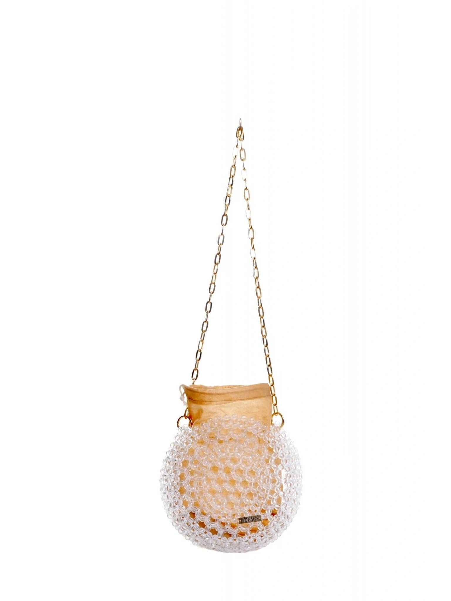 Zincir kollu taş işlemeli çanta kese model