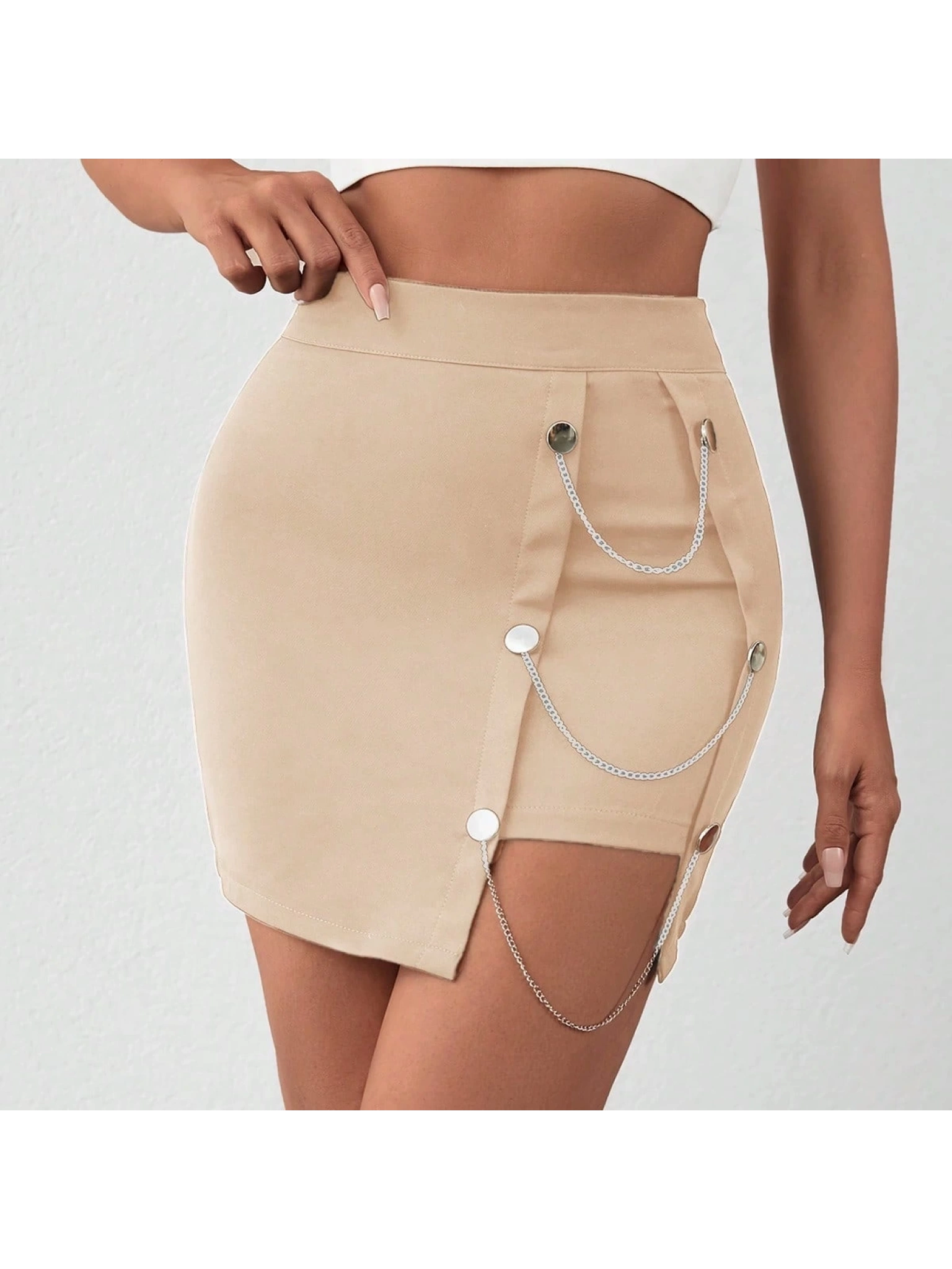 Zincirli mini etek s241008