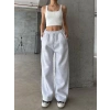 3 iplik şardonlu oversize eşofman gri