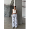 3 iplik şardonlu oversize eşofman gri