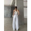 3 iplik şardonlu oversize eşofman gri