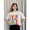 Baskılı crop tişört