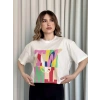 Baskılı crop tişört