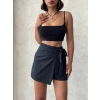 Brodeli şort etek s255075