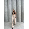 Çımalı keten pantolon