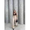 Çımalı keten pantolon