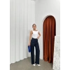 Cırtlı pantolon krep lacivert pt