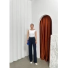 Cırtlı pantolon krep lacivert pt