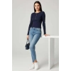 Çıtçıt Detaylı Bluz Lacivert T4343