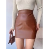 Düz deri etek taba h24468