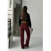 Fit comfort bej salaş pantolon bordo A6011