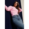 Fitilli Bisiklet Yaka İkili Bluz Pembe T4341