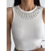 fitilli kaşkorse yakası zincirli atlet beyaz
