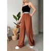 Flamlı kahve pantolon