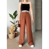 Flamlı kahve pantolon