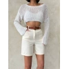 Gabardin kumaş şort