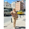 Hırka pantolon alt üst triko takım vizon