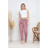 Kadife pijama altı pembe q7013
