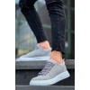 KB-X204 Kuback Gri Keten Beyaz Yüksek Taban Günlük Erkek Spor Ayakkabı