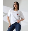 Kiraz işlemeli tişört